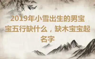 2019年小雪出生的男宝宝五行缺什么，缺木宝宝起名字