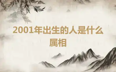 2001年出生的人是什么属相