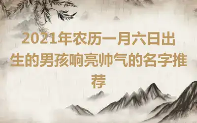 2021年农历一月六日出生的男孩响亮帅气的名字推荐