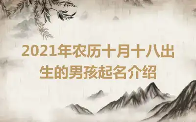 2021年农历十月十八出生的男孩起名介绍