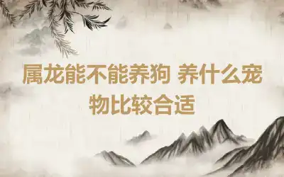属龙能不能养狗 养什么宠物比较合适