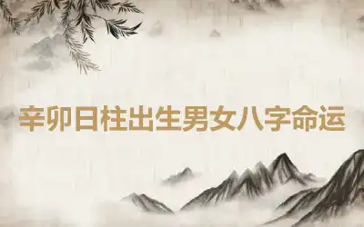 辛卯日柱出生男女八字命运