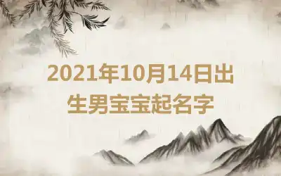 2021年10月14日出生男宝宝起名字
