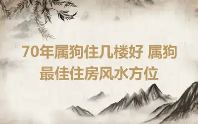 70年属狗住几楼好 属狗最佳住房风水方位
