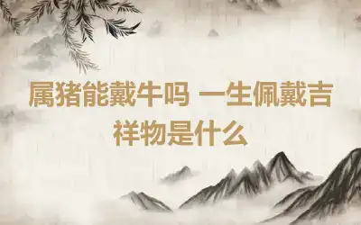 属猪能戴牛吗 一生佩戴吉祥物是什么