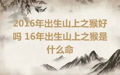 2016年出生山上之猴好吗 16年出生山上之猴是什么命