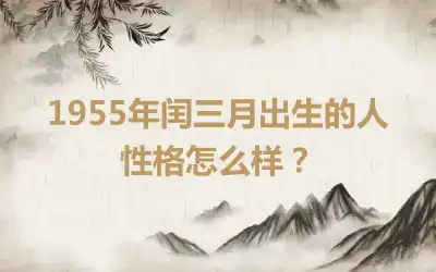 1955年闰三月出生的人性格怎么样？