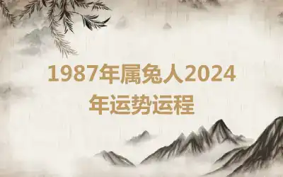 1987年属兔人2024年运势运程