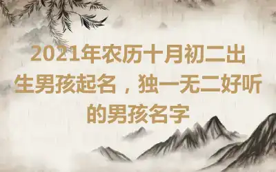 2021年农历十月初二出生男孩起名,独一无二好听的男孩名字