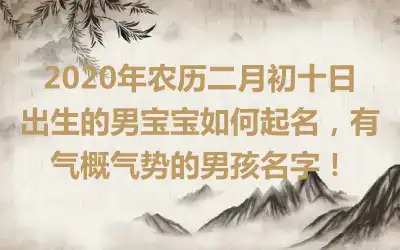 2020年农历二月初十日出生的男宝宝如何起名，有气概气势的男孩名字！