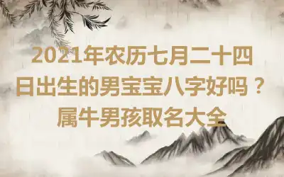 2021年农历七月二十四日出生的男宝宝八字好吗？属牛男孩取名大全