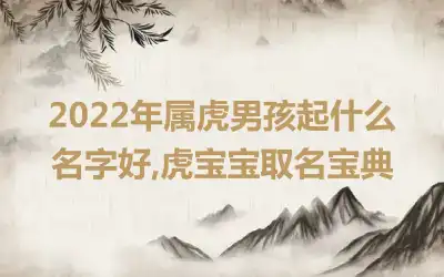 2022年属虎男孩起什么名字好,虎宝宝取名宝典