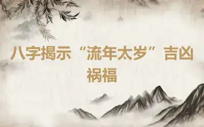 八字揭示“流年太岁”吉凶祸福