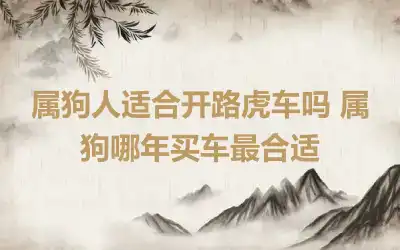 属狗人适合开路虎车吗 属狗哪年买车最合适
