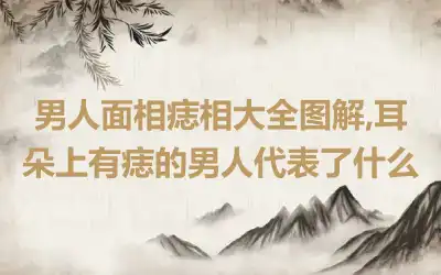 男人面相痣相大全图解,耳朵上有痣的男人代表了什么