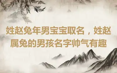 姓赵兔年男宝宝取名，姓赵属兔的男孩名字帅气有趣