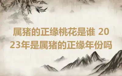 属猪的正缘桃花是谁 2023年是属猪的正缘年份吗