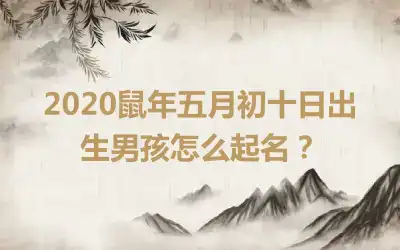 2020鼠年五月初十日出生男孩怎么起名?