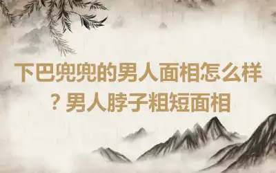 下巴兜兜的男人面相怎么样？男人脖子粗短面相
