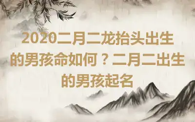 2020二月二龙抬头出生的男孩命如何？二月二出生的男孩起名