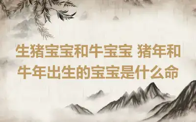 生猪宝宝和牛宝宝 猪年和牛年出生的宝宝是什么命