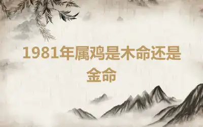 1981年属鸡是木命还是金命