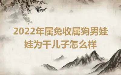 2022年属兔收属狗男娃娃为干儿子怎么样